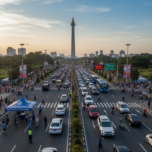 Strategi Dishub DKI Jakarta Atasi Kepadatan Lalu Lintas Libur Nataru di Destinasi Wisata
